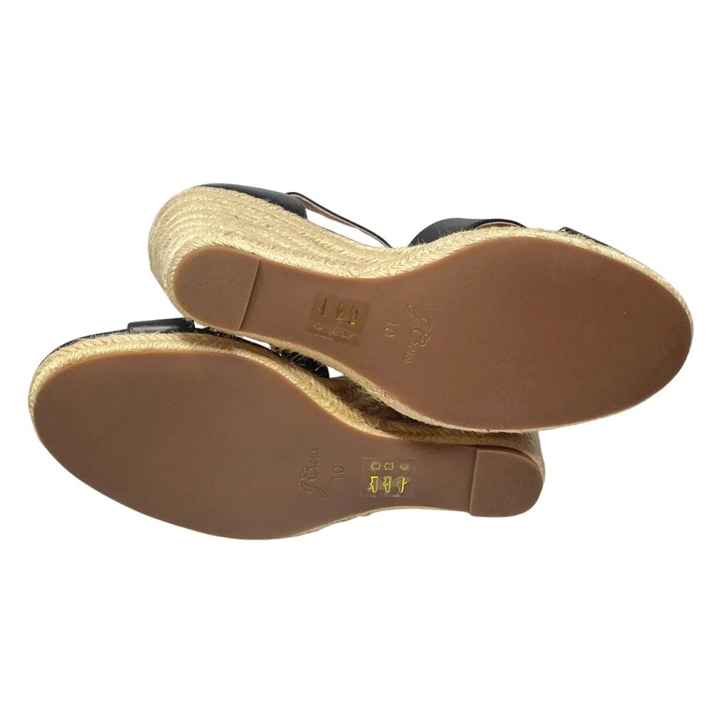 J Crew Sz 10 Jute Espadrille Wedge Sandals 4